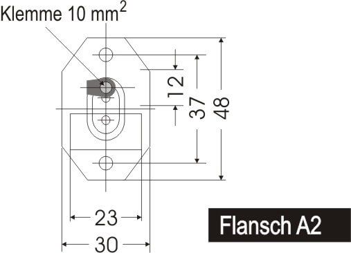 Technische Zeichnung Flansch A2