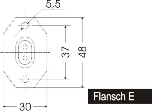 Technische Zeichnung Flansch E